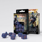 Q-Workshop Dice: Wizard Dark-Blue & Orange  | 7 Die Polyhedral Set