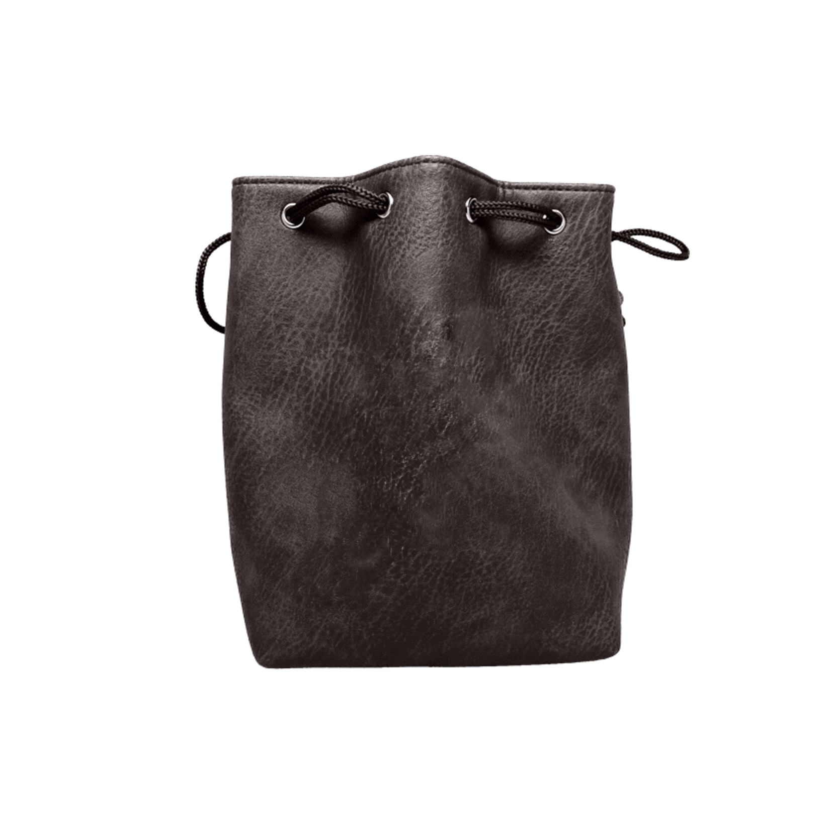 Dice Bag: Leather Lite Self-Standing Large Black