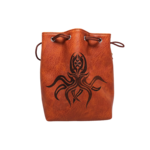 Dice Bag: Leather Lite Self-Standing Large Brown  - Cthulhu