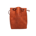 Dice Bag: Leather Lite Self-Standing Large Brown