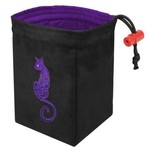 Dice Bag: Embroidered Baroque Cat