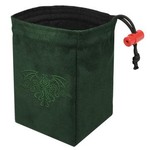 Dice Bag: Embroidered Cthulhu Crest Green