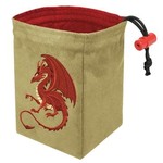 Dice Bag: Embroidered Fantasy Red Dragon