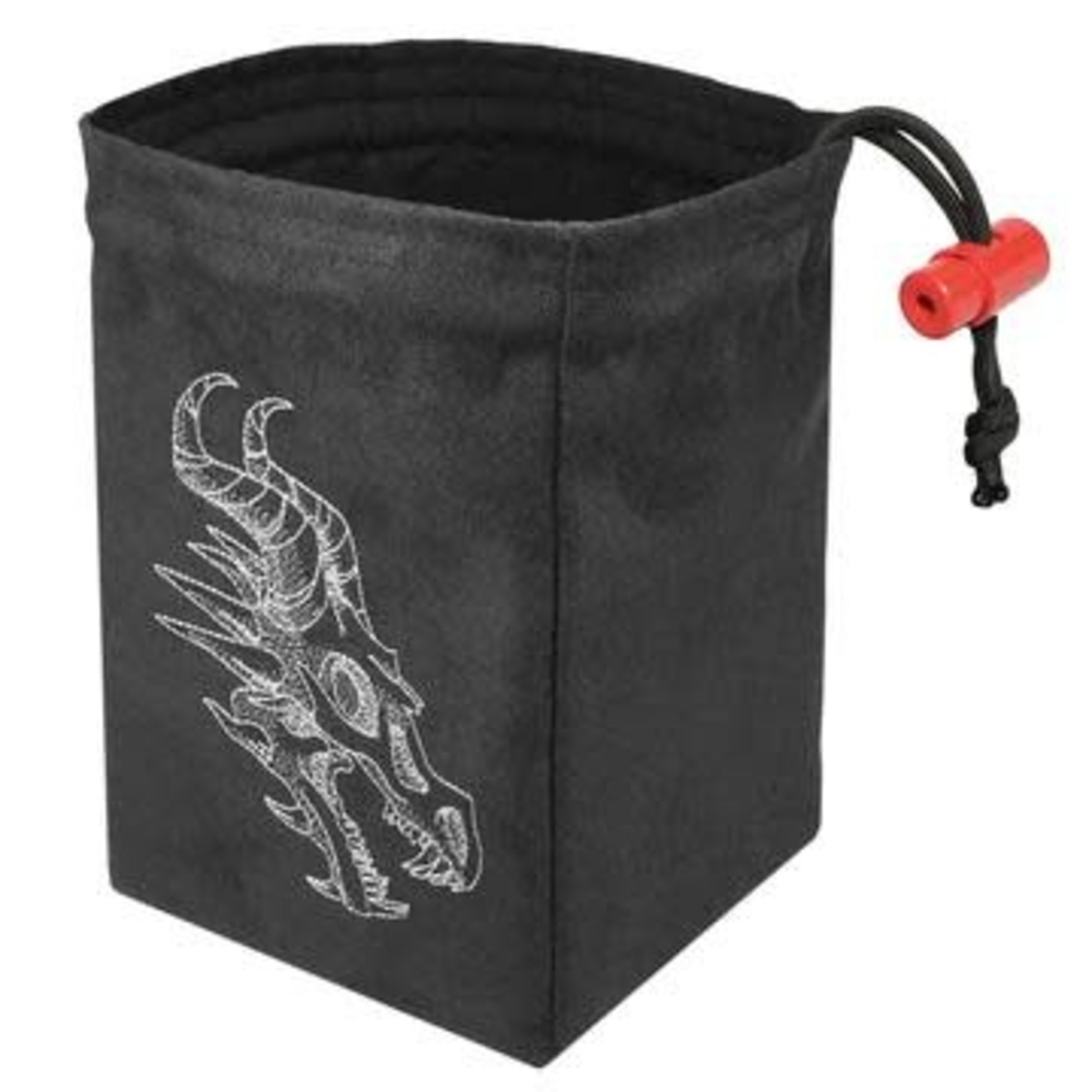 Dice Bag: Embroidered Shadow Dragon Gray