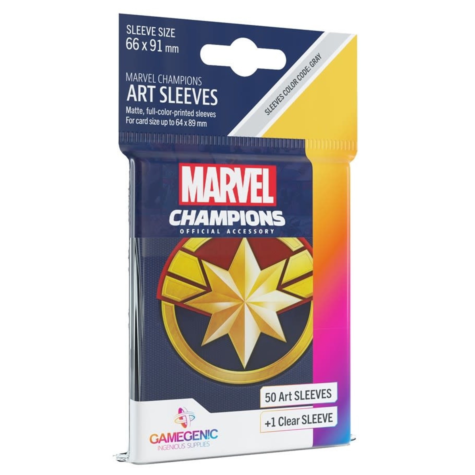 Marvel Champions LCG: Captain Marvel Sleeves Gamegenic Deck Protector