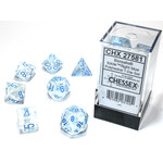 Chessex Borealis Dice: Icicle / light blue Luminary | 7 Die Polyhedral Set | 27581
