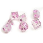 Sirius Dice: White cloud + Pink Ink | 8 Die Polyhedral Set | SDZ0002-09