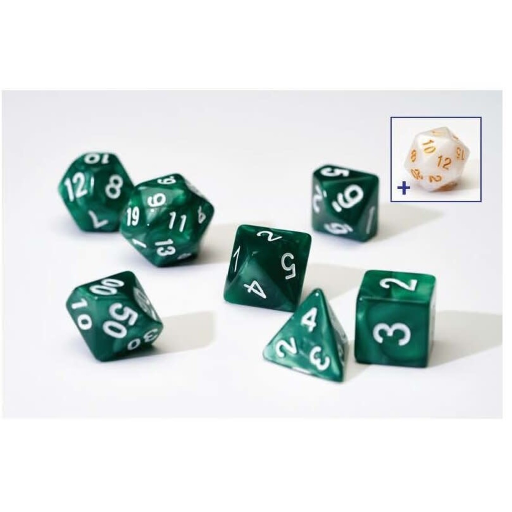 Sirius Dice: Pearl Green | 8 Die Polyhedral Set | SDZ0001-02