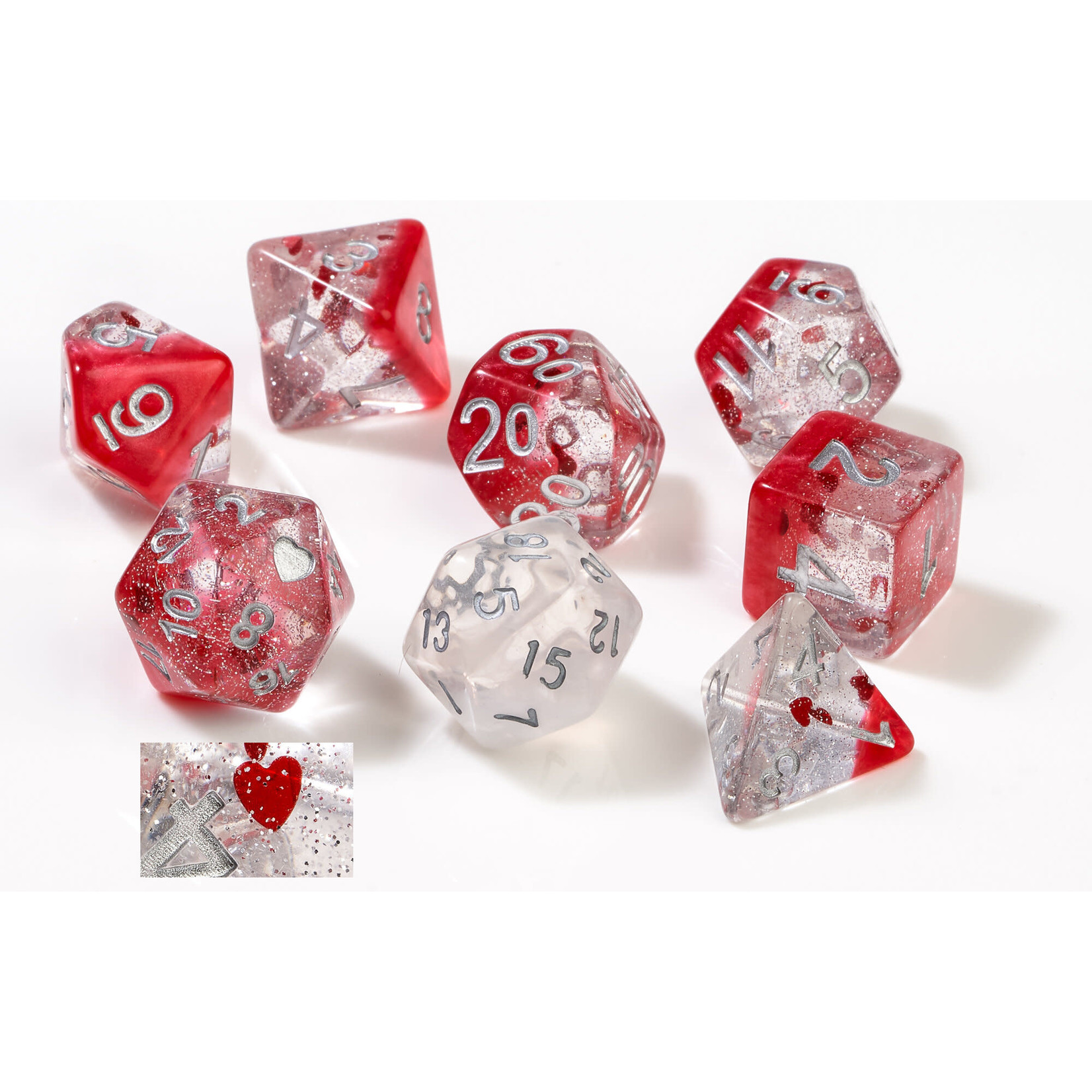 Sirius Dice: Hearts | 8 Die Polyhedral Set | SDZ0005-01