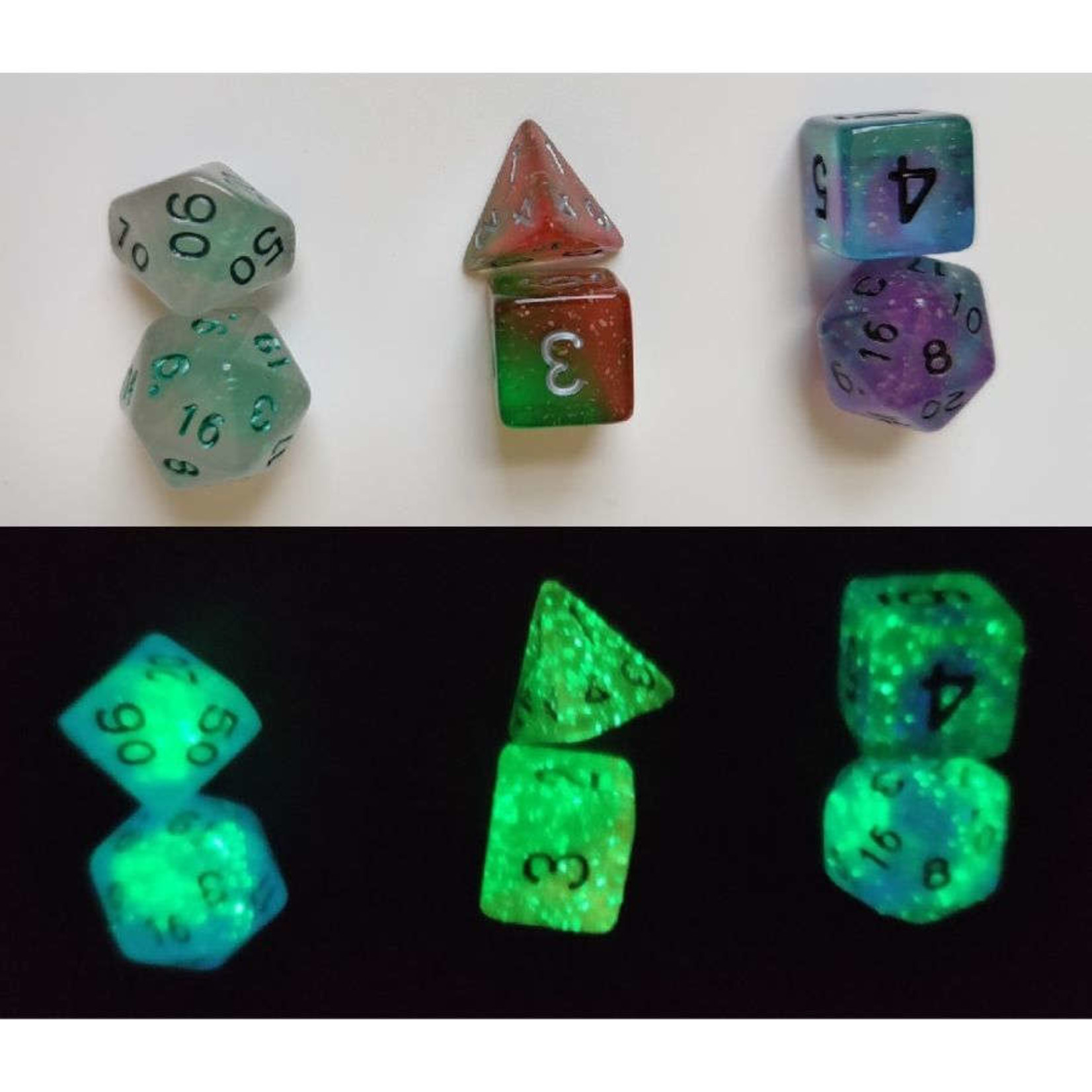 Sirius Dice: Lotus Glowworm | 8 Die Polyhedral Set | SDZ0006-01