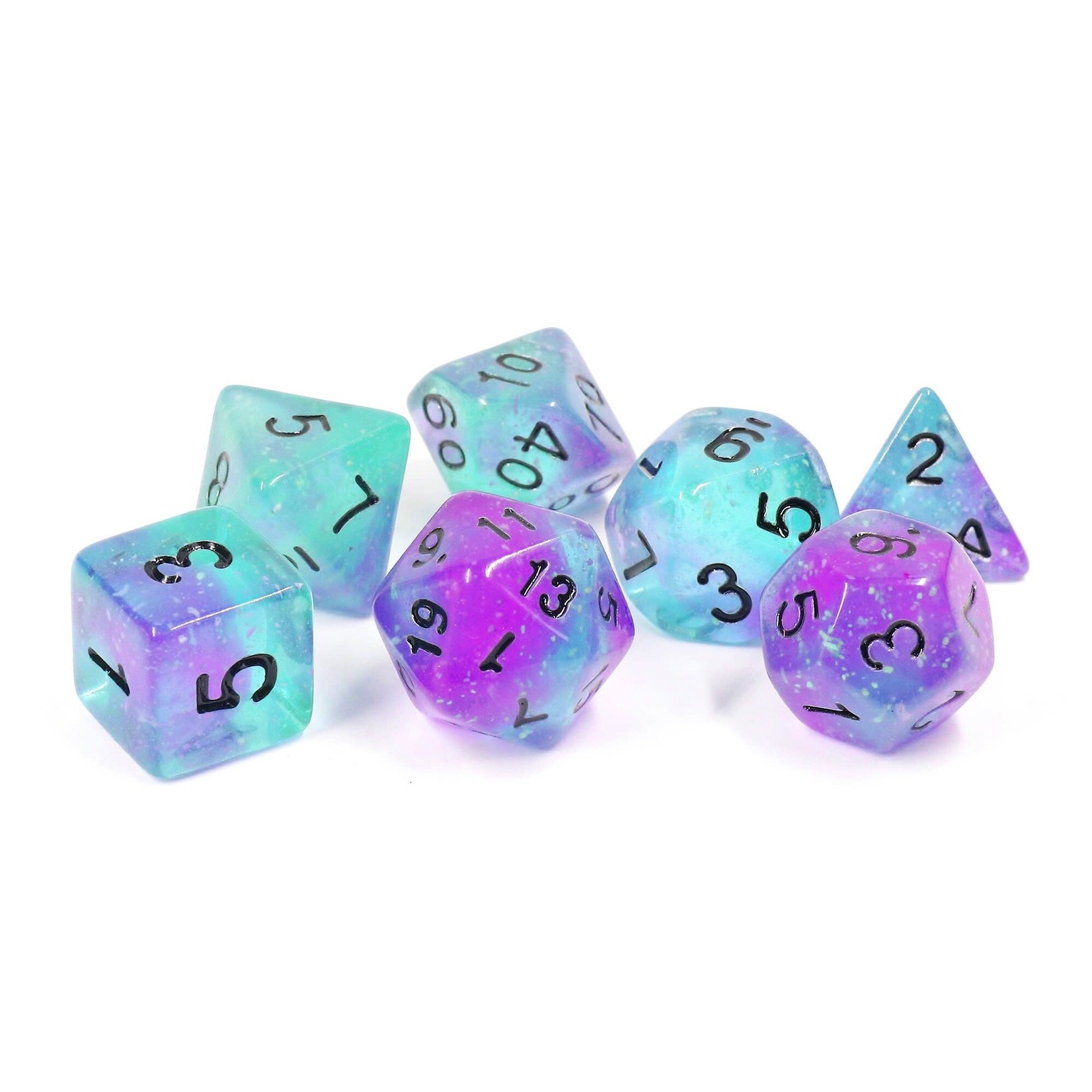 Sirius Dice: Peacock Glowworm | 8 Die Polyhedral Set | SDZ0006-03