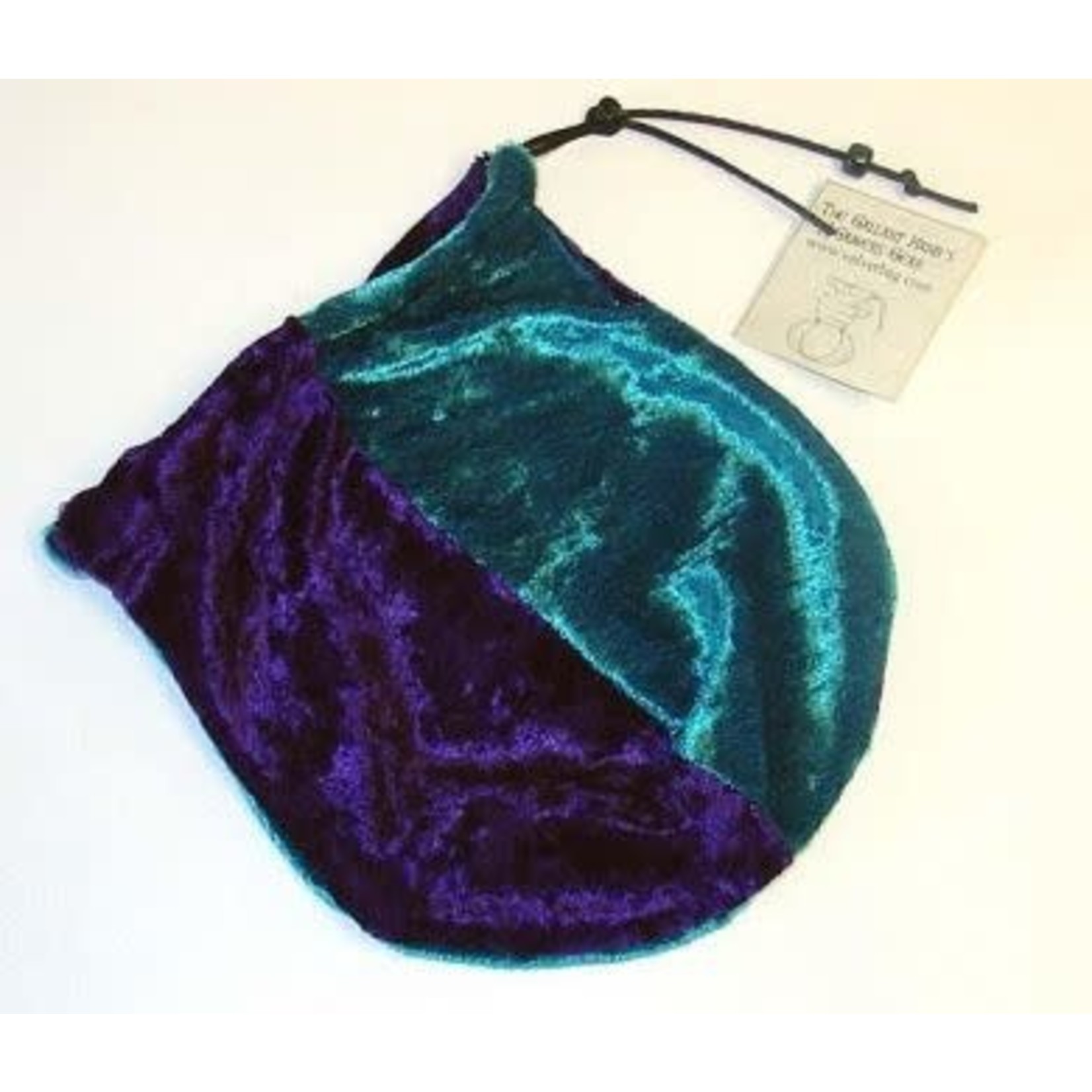 Dice Bag: Velvet - Purple and Turquoise