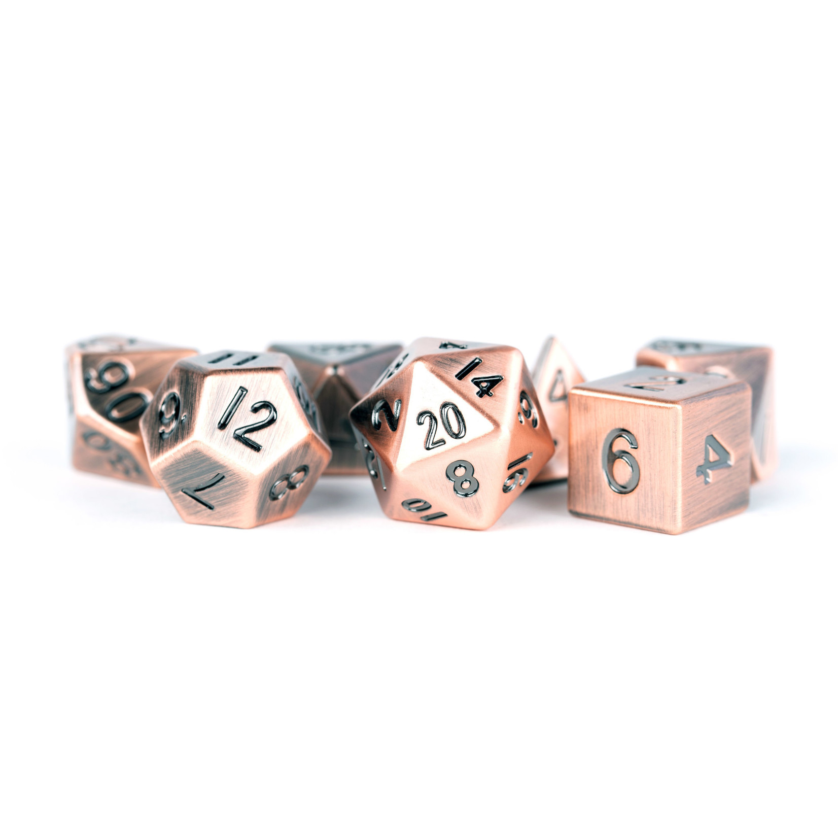 MDG Metal Dice: Antique Copper | 7 Die Polyhedral Set