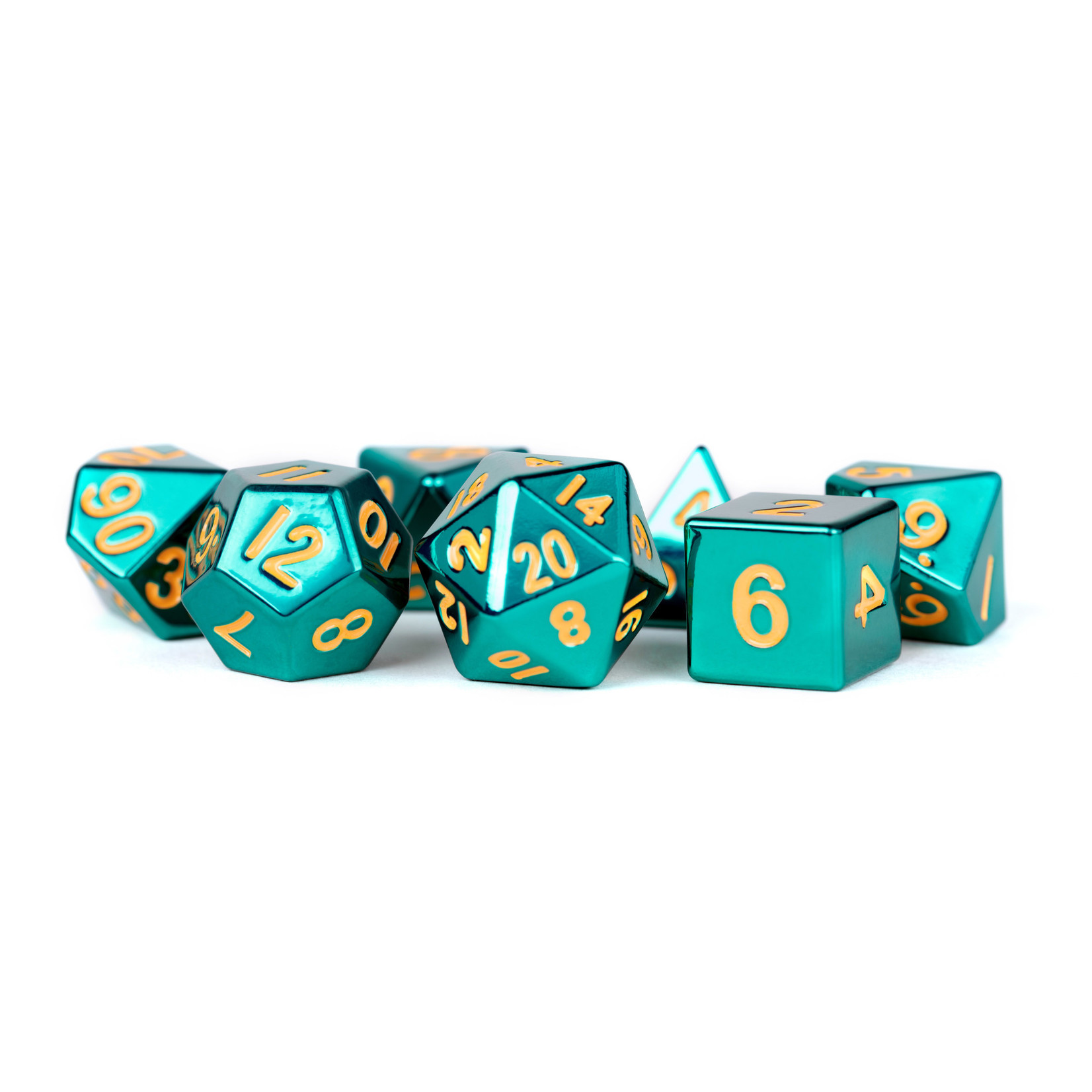 MDG Metal Dice: Turquoise | 7 Die Polyhedral Set
