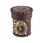 Dice Cup: Leather Steampunk Brown & Gold