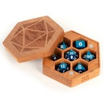 Dice Case: Cherry Wood Hexagon