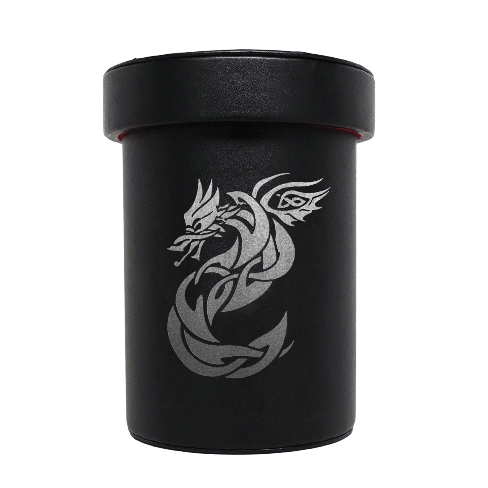 Dice Cup: Over Sized Black - Celtic Knot Dragon