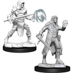 Unpainted Minis D&D | Fighter Wizard Male | W13 | 90150