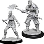 Unpainted Minis D&D | Orc Barbarian Female | W13 | 90145