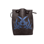 Dice Bag: Leather Lite Self-Standing Large Black - Assassin's Blades