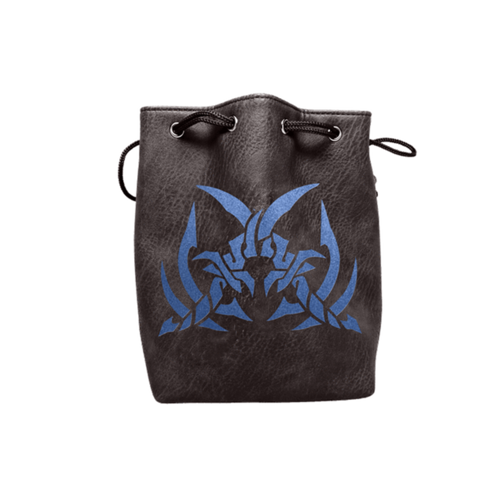 Dice Bag: Leather Lite Self-Standing Large Black - Assassin's Blades