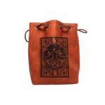 Dice Bag: Leather Lite Self-Standing Large Brown - Spell Book