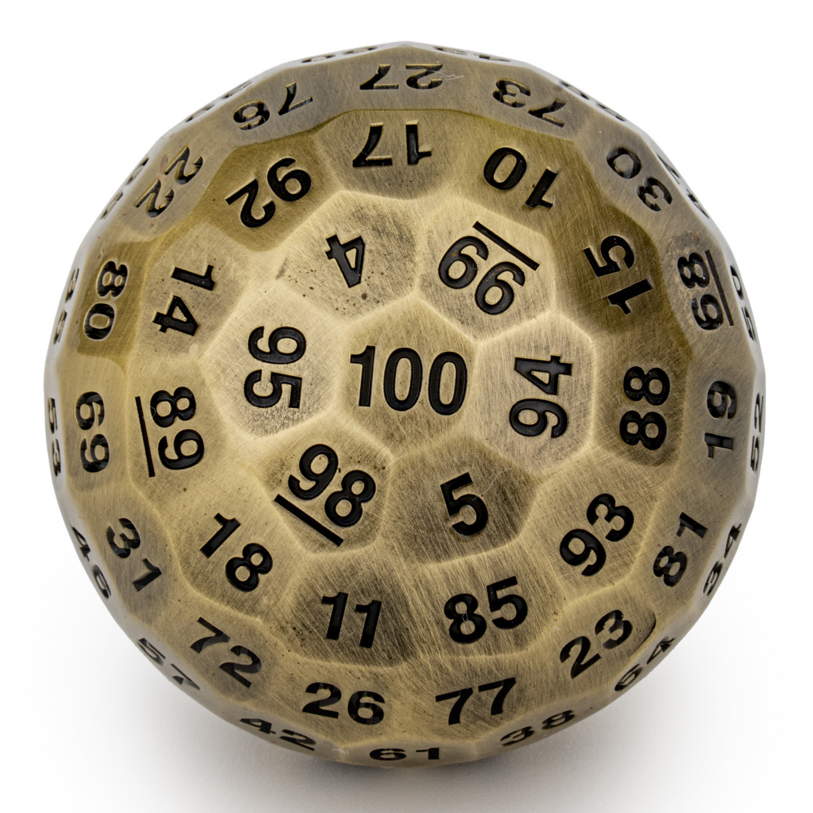 Hymgho Metal Dice: Solid Metal Titans Fist - D100 Ancient Bronze