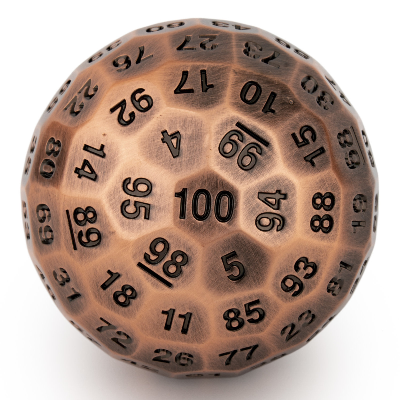 Hymgho Metal Dice: Solid Metal Titans Fist - D100 Ancient Copper
