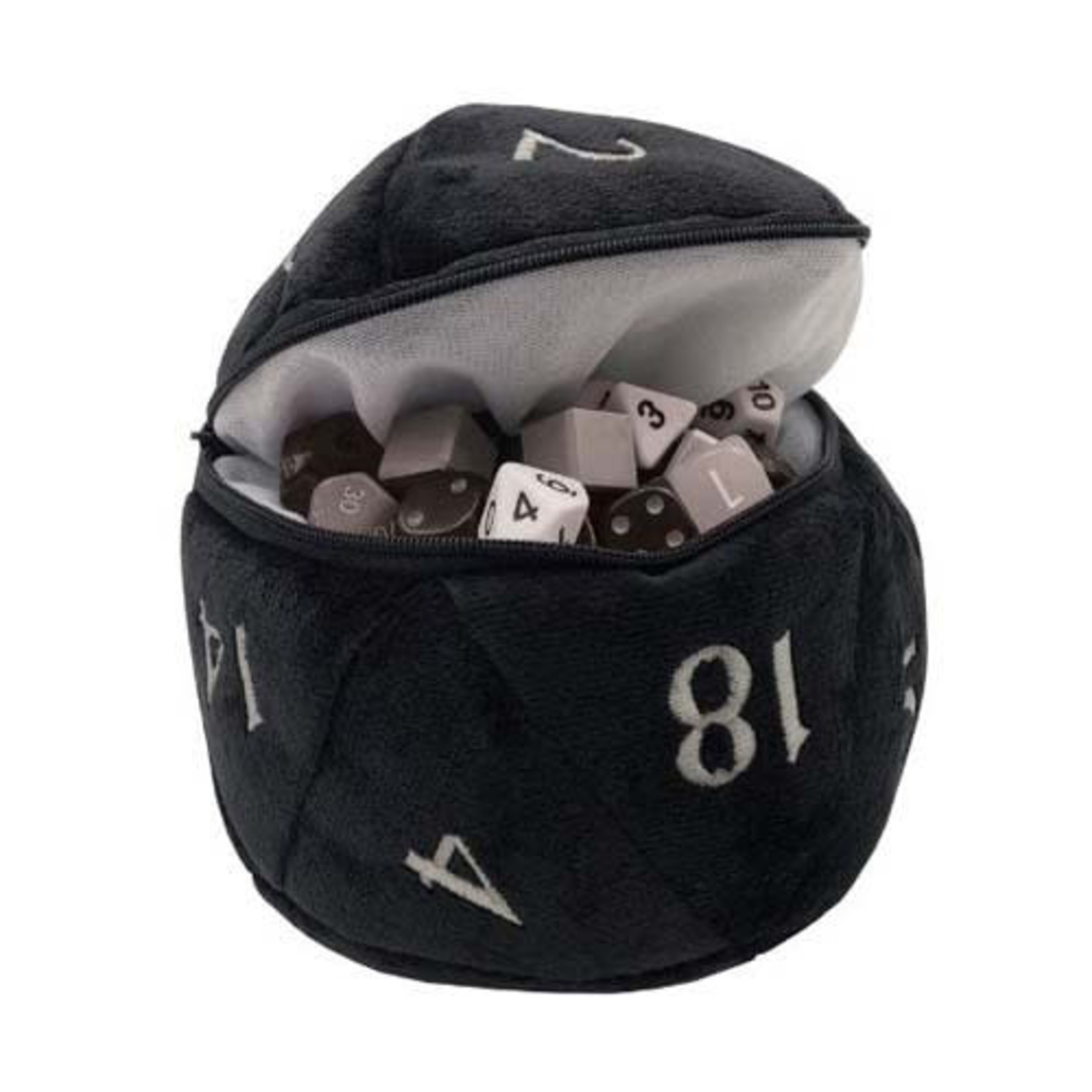 Dice Bag: Plush d20 - Black