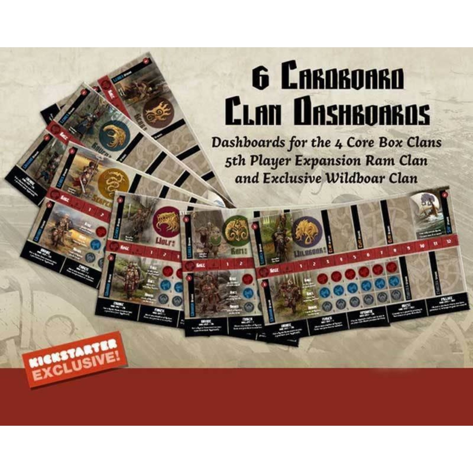 Blood Rage Deluxe Clan Player Dashboards