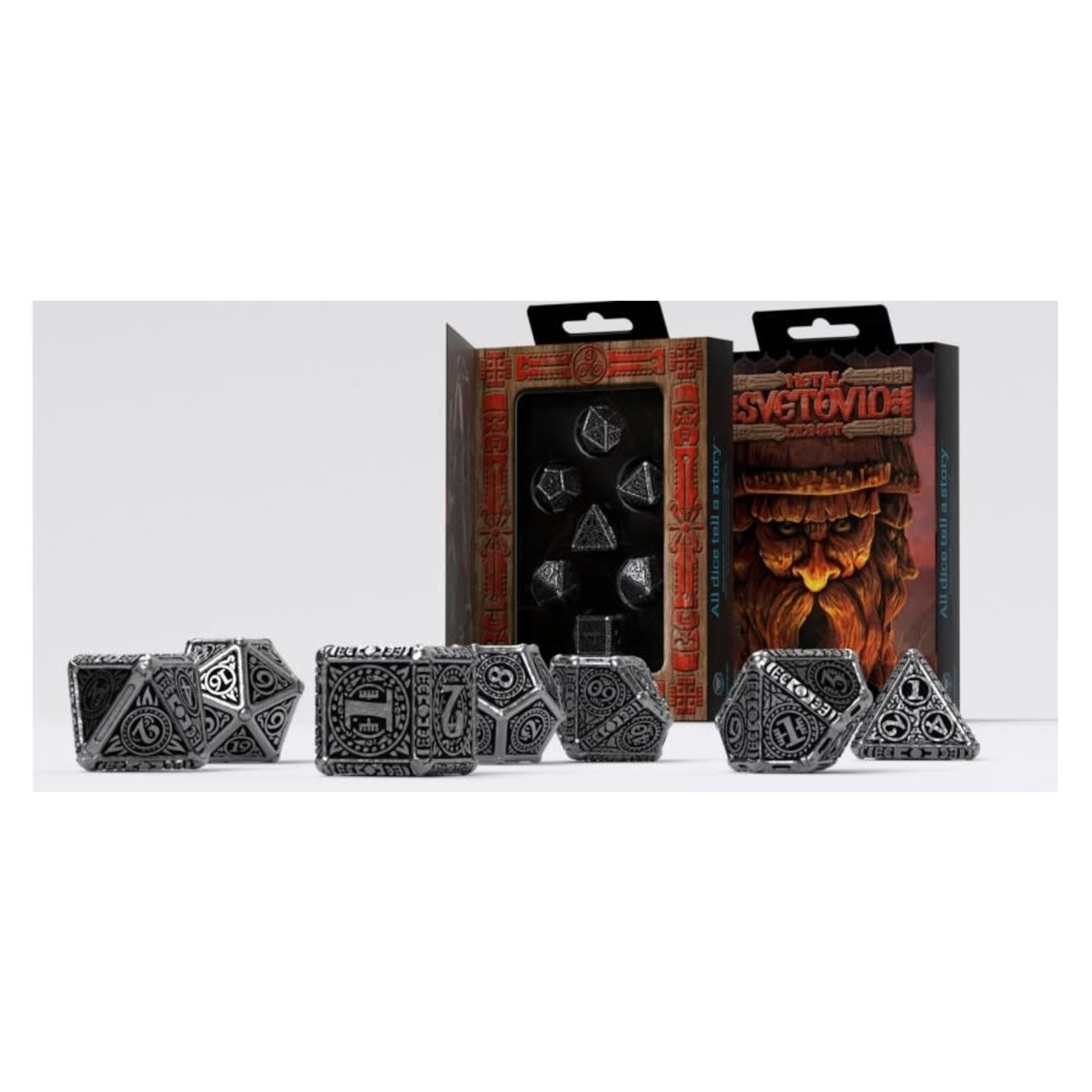 Q-Workshop Dice: Metal Svetovid | 7 Die Polyhedral Set