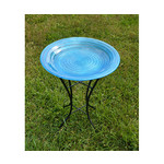 Swirl Bird Bath with Stand - Blue