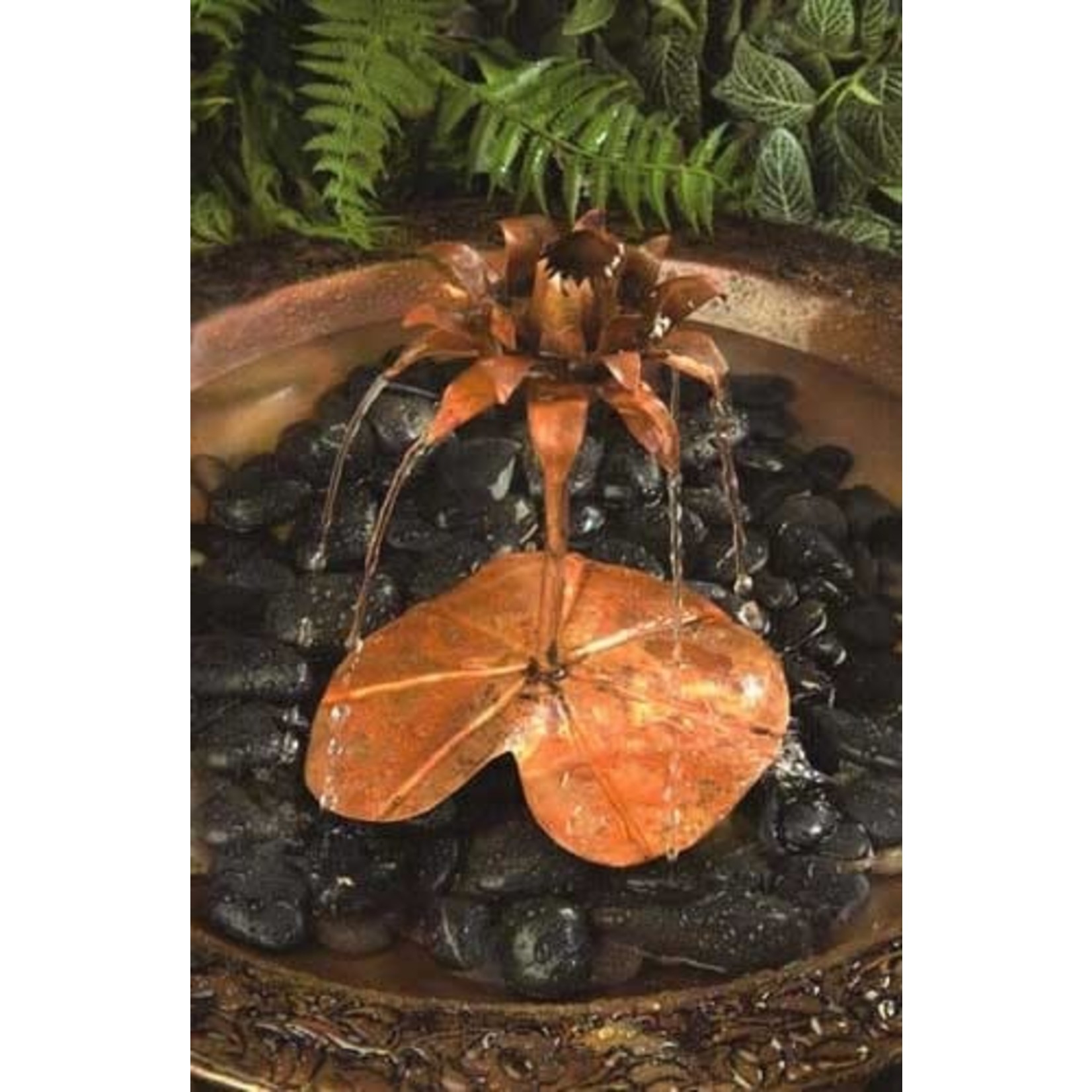 Copper Dripper Fountain - Lotus
