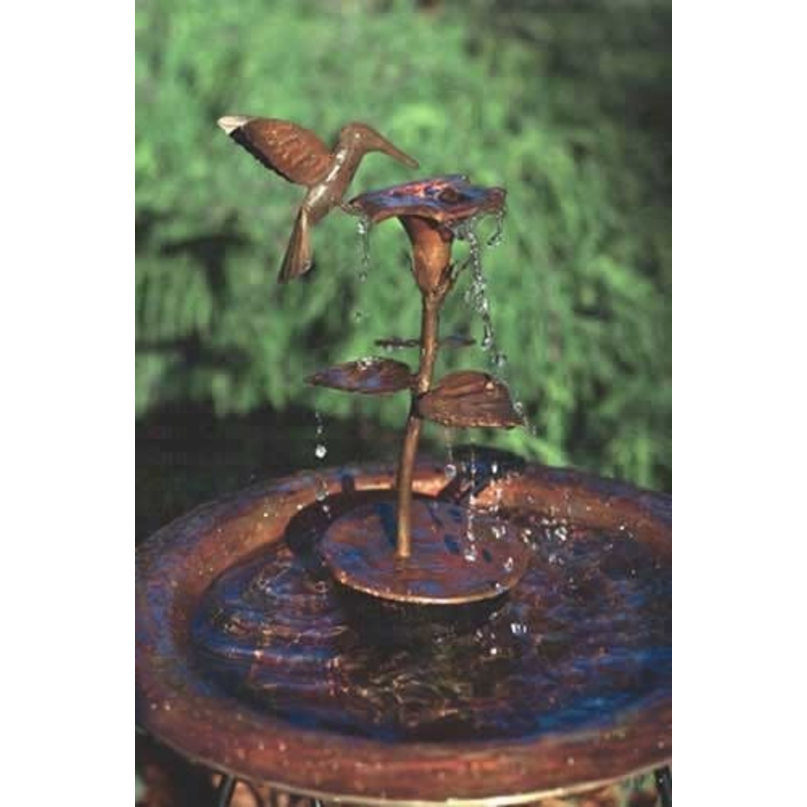 Copper Dripper Fountain - Hummingbird