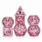 Hymgho Metal Dice: Hollow Metal Dragon - Rose Gold With Black