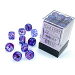 Chessex Nebula Luminary Dice: Nocturnal / Blue | 16mm d6 Dice Block | 27757