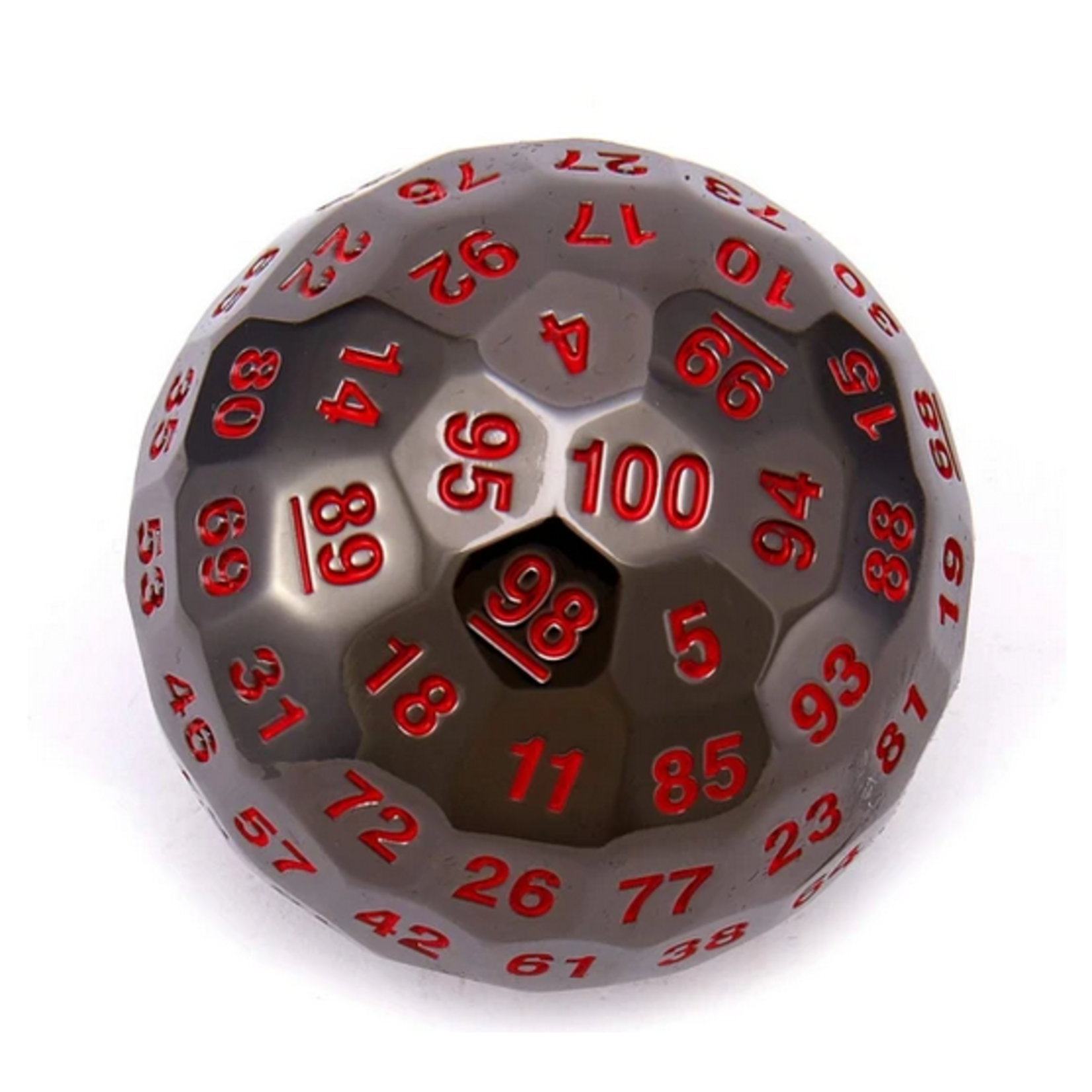 Hymgho Metal Dice: Solid Metal Titans Fist - D100 Black w/ Blood