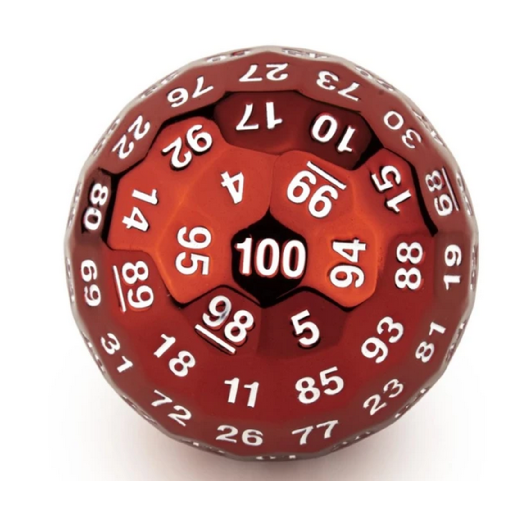 Hymgho Metal Dice: Solid Metal Titans Fist - D100 Red