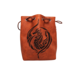 Dice Bag: Leather Lite Self-Standing Large Brown - Dragon's Breath