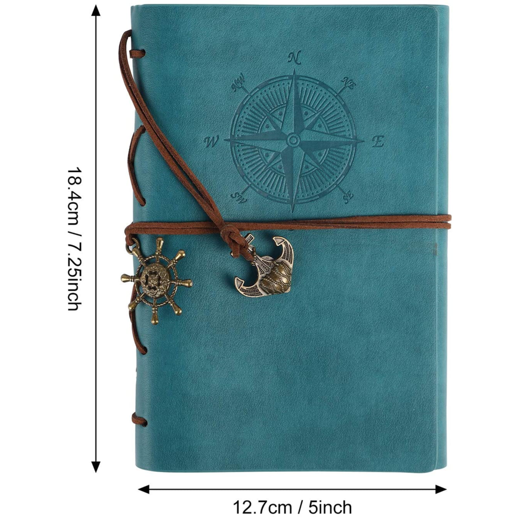 Leather Writing Journal - Sky Blue