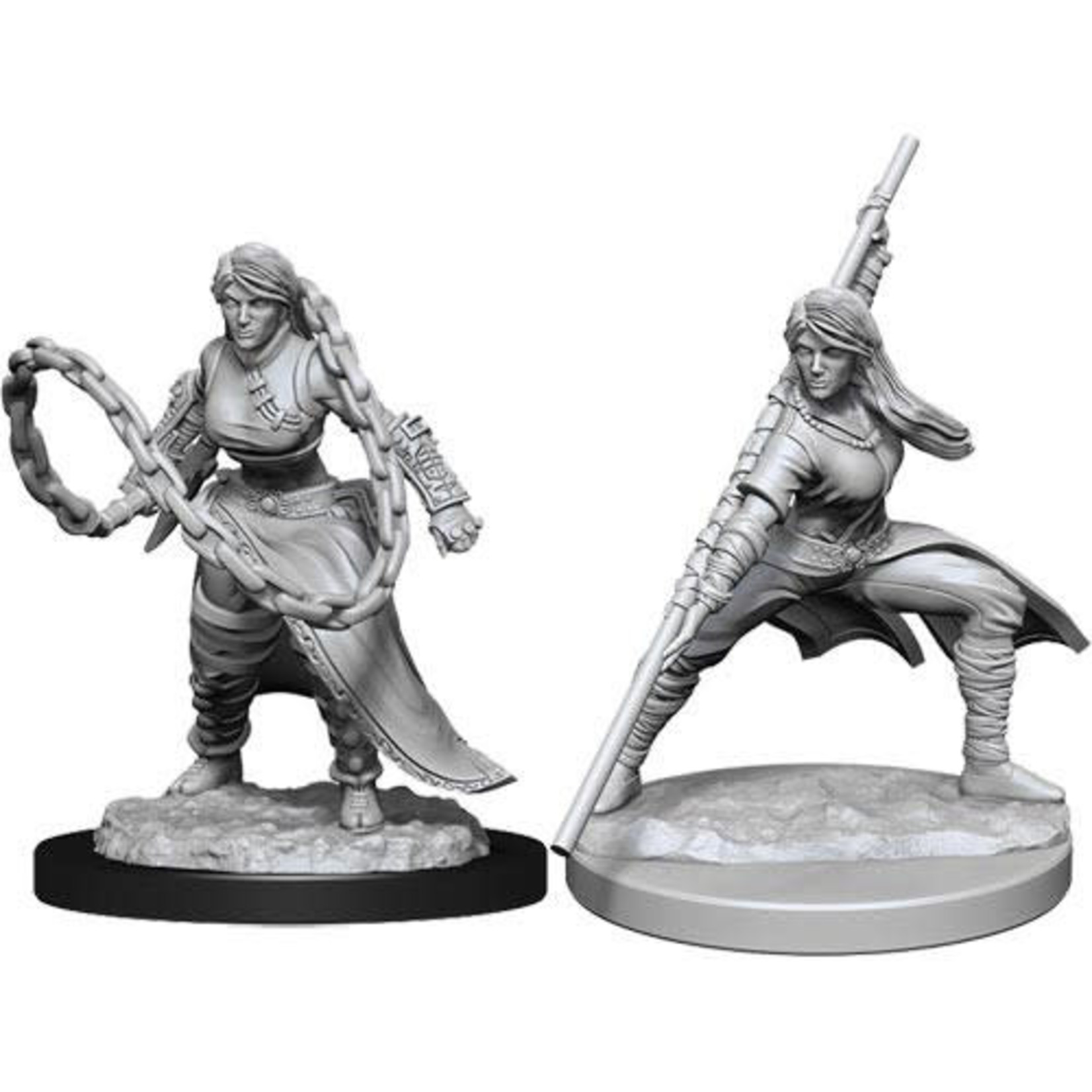 Unpainted Minis D&D | Human Monk Female | W14 | 90225