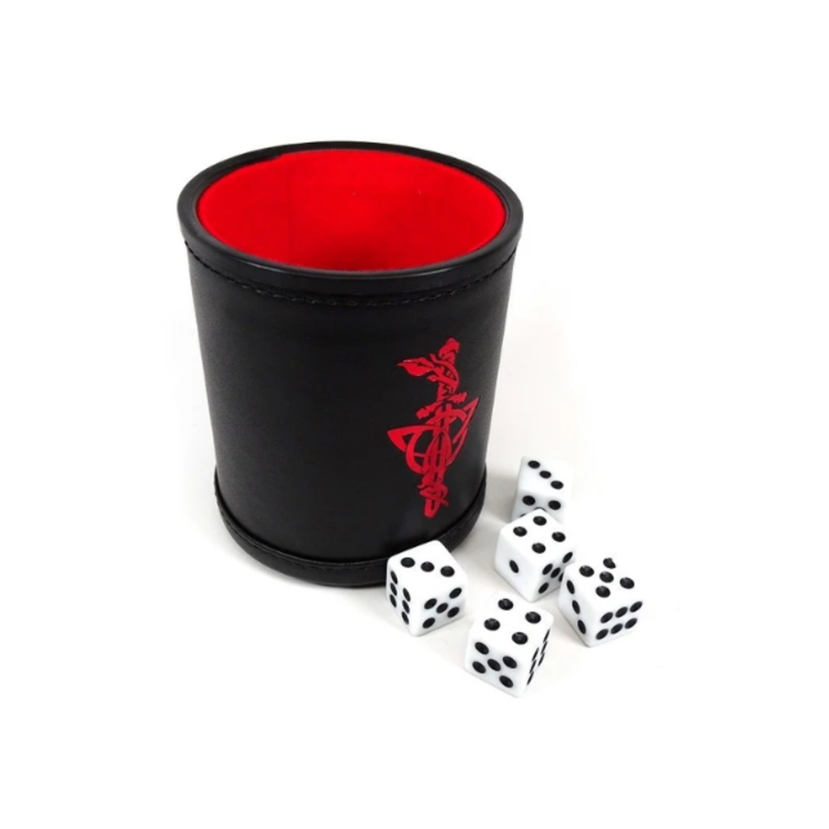 Dice Cup: Black - Red Dagger
