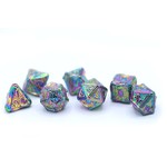 Hymgho Metal Dice: Solid Metal Druid - Prism Rainbow