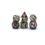 Hymgho Metal Dice: Hollow Metal Skull - Black Nickel & Blood - Limited Edition