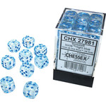 Chessex Borealis Dice: Icicle / Light Blue | 12mm d6 Dice Block | 27981