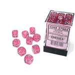 Chessex Borealis Dice: Pink / silver | 12mm d6 Dice Block | 27984