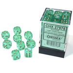 Chessex Borealis Dice: Light Green / gold | 12mm d6 Dice Block | 27975