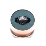Hymgho Metal Dice: Solid Metal Titans Fist - D24 Black w/ Blood