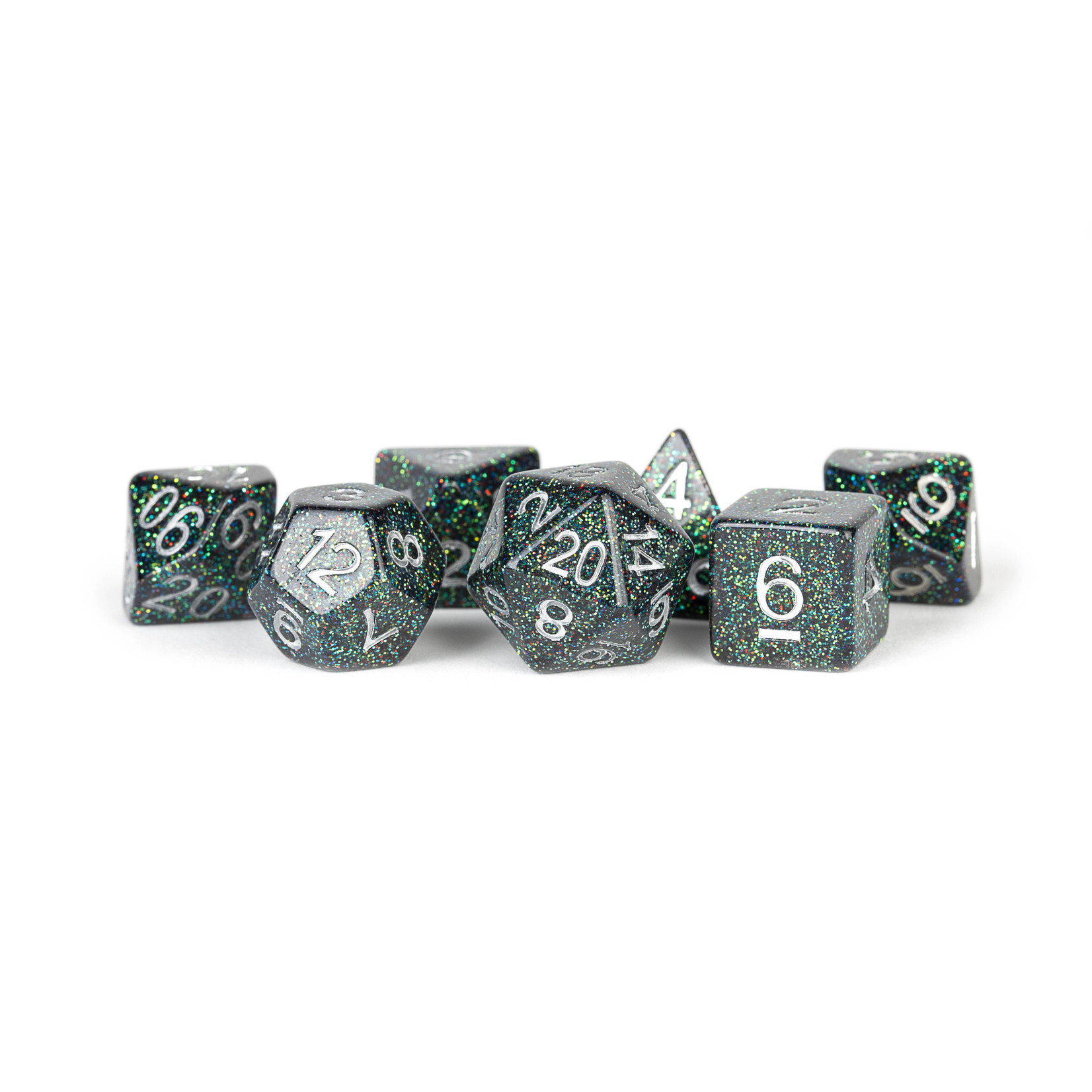 MDG Resin: Astro Mica Dice | 16mm 7 Die Polyhedral Set MET 747