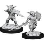Unpainted Minis D&D | Goblin Rogue Male  & Goblin Bard Female | W15 | 90309